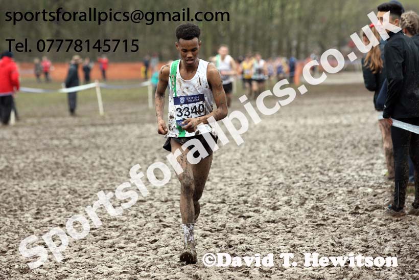 Mens under-17s 2018 British Inter Counties Cross Country Champs., Prestwold Hall, Loughborough. Photo: David T. Hewitson/Sports for All Pics
